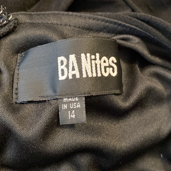 BA Nites Formal evening Black rutched dress - Picture 6 of 6